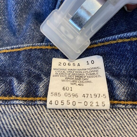 Vintage Levi's 550 1990’s 36x30 Relaxed Fit Tapered Leg Orange Tab Dark Wash - Picture 9 of 11